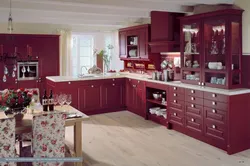 Oshxonaning ichki qismida bordo bilan qanday ranglar mos keladi