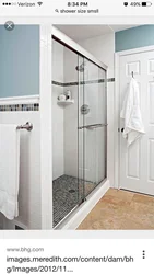 Shower without bathtub and shower cabin photo