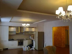 Столі з гіпсакардону гасцёўня кухня дызайн