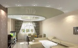 Потолки Из Гипсокартона Гостиная Кухня Дизайн