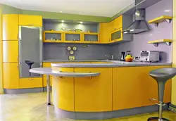 Фото интерьера кухни эмаль