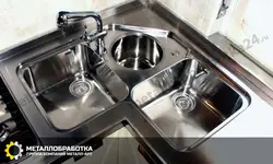 Mətbəx interyerində ikiqat lavabo