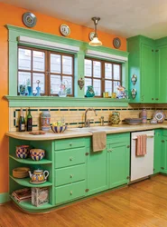 Mint Pink Kitchen Interior