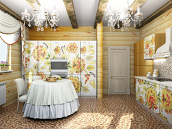 Kitchen interior in Russian style