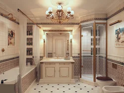 Классический дизайн маленькой ванной