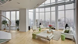 Apartment design with panoramic windows