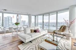 Apartment design with panoramic windows