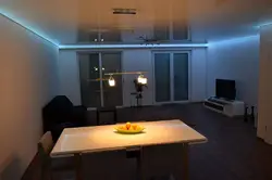 Floating kitchen with lighting photo