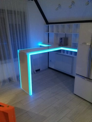 Floating Kitchen With Lighting Photo