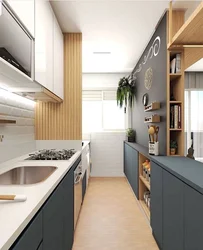 Design of a narrow kitchen 2 by 4 meters