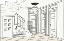 Drawings design hallway