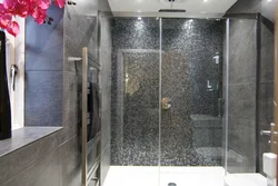 Bathroom with shower without cabin design photo