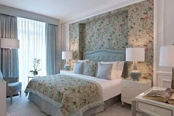 Photo of curtains for the bedroom with flowers combined