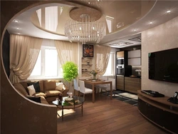 Combining the living room and kitchen in the house photo