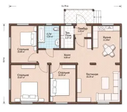 House 3 bedrooms up to 100 square photo