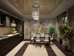 Flowers in the kitchen design photo