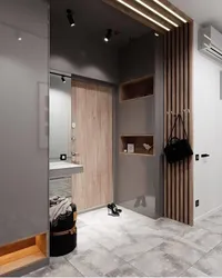 Hallway In A Modern Style With Slats Photo