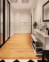 Laminate flooring in the apartment corridor photo