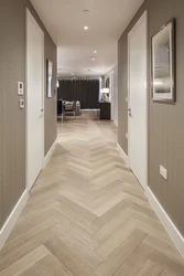 Laminate flooring in the apartment corridor photo