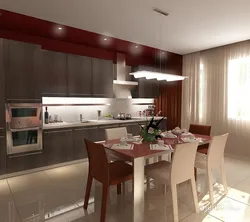 Mətbəx yemək otağı dizaynı 20 kvadrat metr