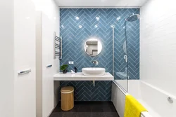 Rhombuses in the bathroom interior