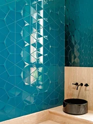 Rhombuses in the bathroom interior