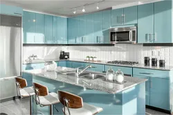 Sea ​​color in the kitchen interior