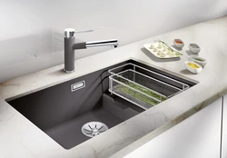 Photo sinks for the kitchen built into the countertop
