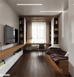 Long Rectangular Bedroom Design