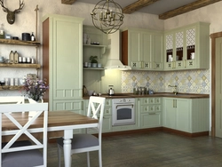 Provence üslubunda mətbəx mebeli fotoşəkili