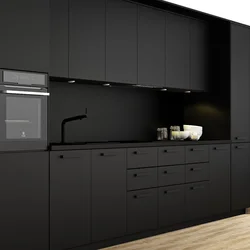 Color anthracite photo kitchen furniture