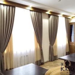 Дизайн гостиной фото карнизы шторы
