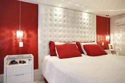 Bedroom interior in red