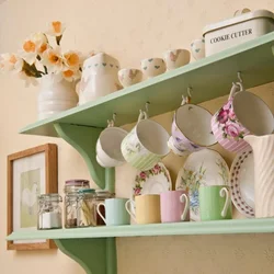 DIY Kitchen Shelves On The Wall Photo