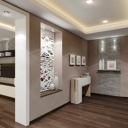 Partition For Zoning The Kitchen And Living Room Photo