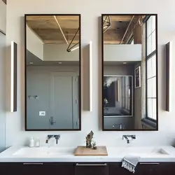 Photo of a bathroom mirror