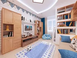 Bolalar uchun yashash xonasining fotosurati