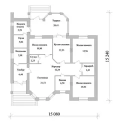 Projects of one-story houses 3 bedrooms photos for free