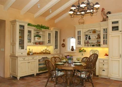 Ivory kitchen in the interior