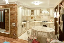 Kitchen in the style of a photo in the house