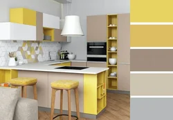 What colors goes with beige in the kitchen interior