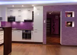 Тарҳи Ошхона Бо Обои Lilac