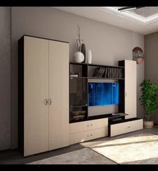Walls in the living room in a modern style photo inexpensively