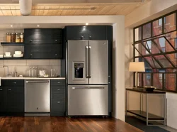 How to place a refrigerator in the kitchen photo