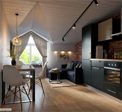 Scandinavian style in a country house kitchen inside photo
