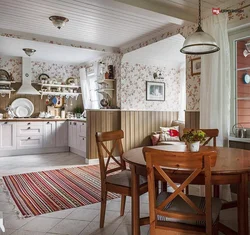 Scandinavian style in a country house kitchen inside photo