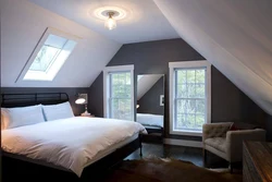 Bedroom design with slanted roof
