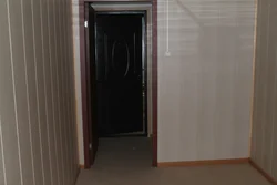 Decoration of hallway walls with MDF panels photo