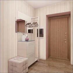 Decoration of hallway walls with MDF panels photo