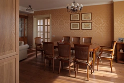 Wallpaper for the dining room and kitchen interior photos